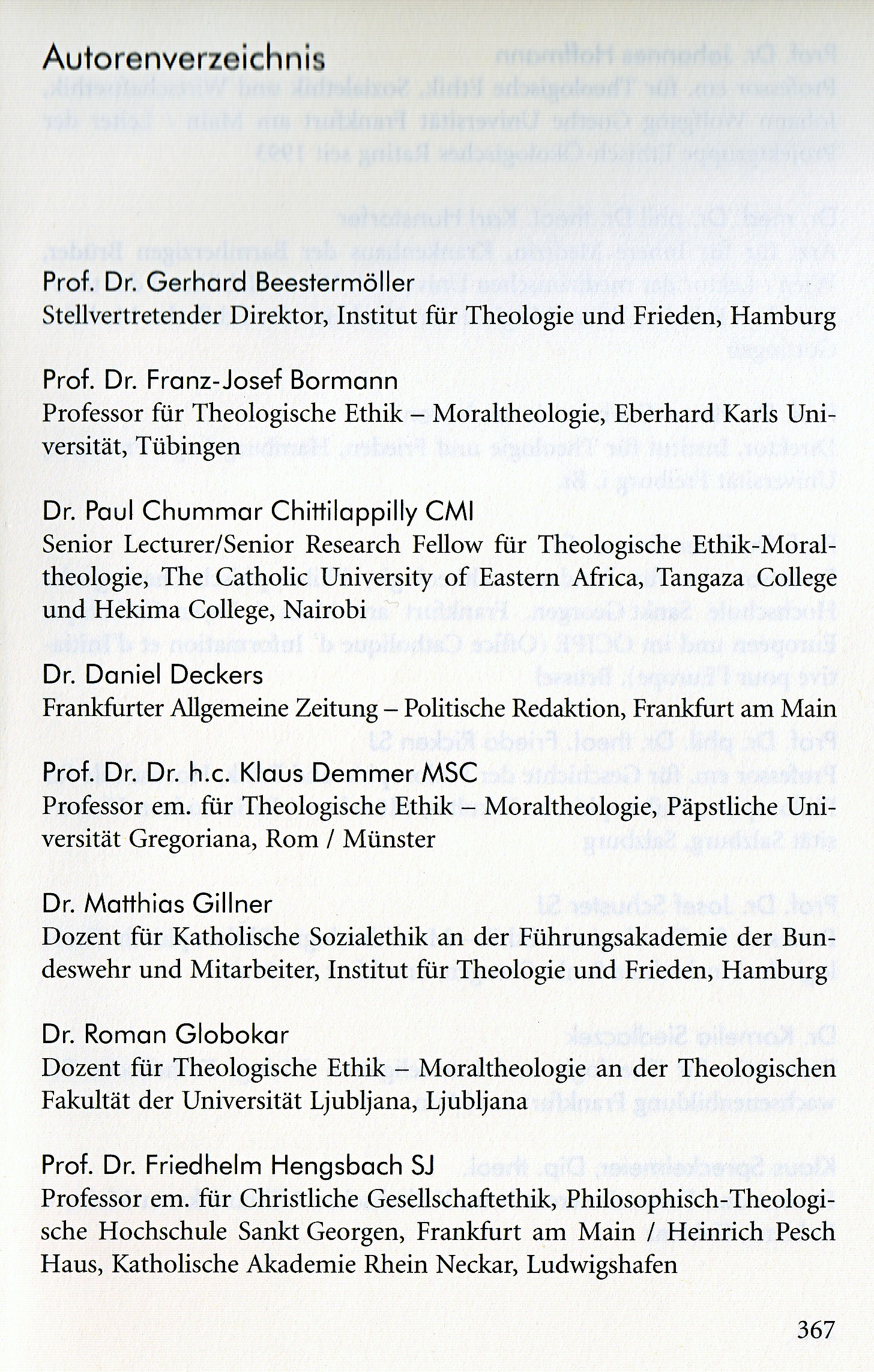 Autorenverzeichnis S. 367