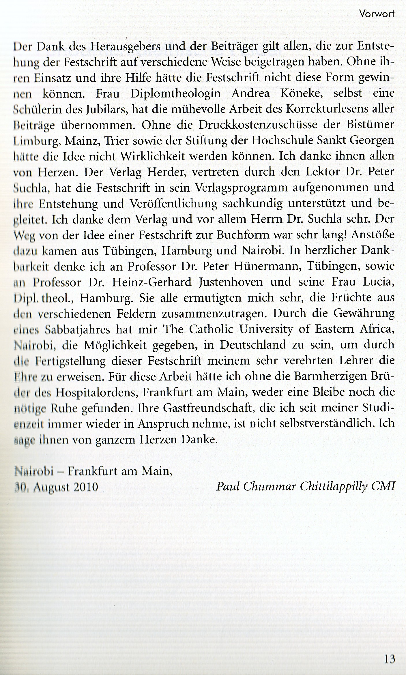 Vorwort S. 13